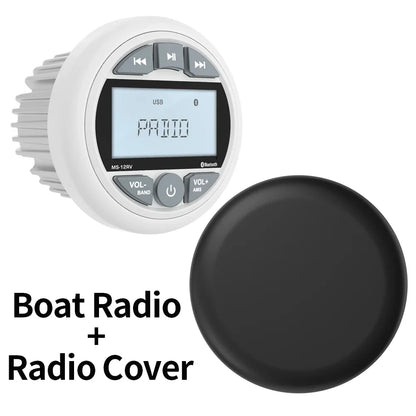 Golf Cart Bluetooth Stereo, Waterproof Marine Radio, White