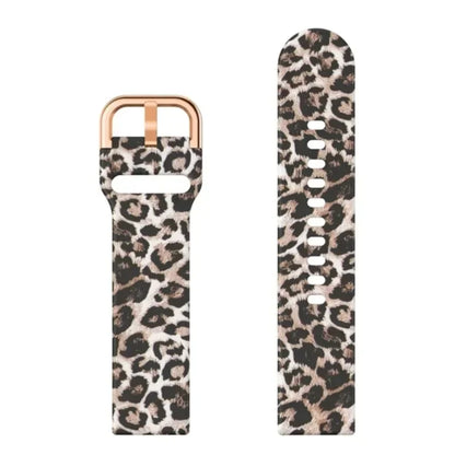 Garmin Printed Silicone Band in Brown Leopard