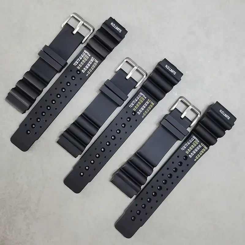 Eco-friendly Suunto watch bands in black silicone, showcasing durability and style for sports enthusiasts.
