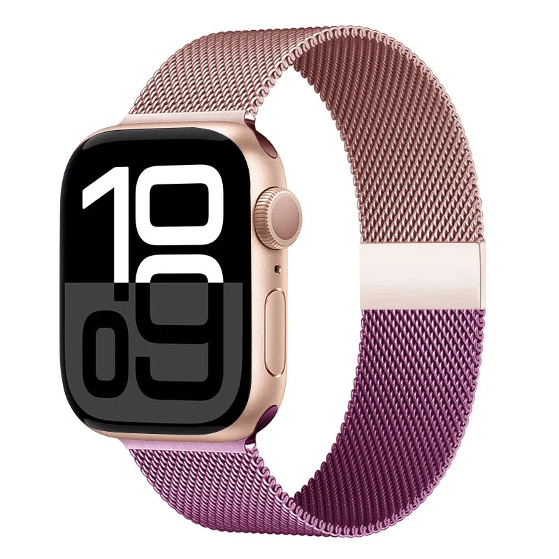 Colorful Milanese Mesh Apple Watch Band in Pink / Purple
