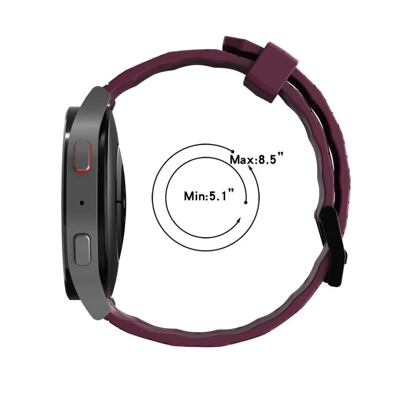 COROS Geometric Silicone Watch Band with Black Buckle - Black pin buckle and spring bars