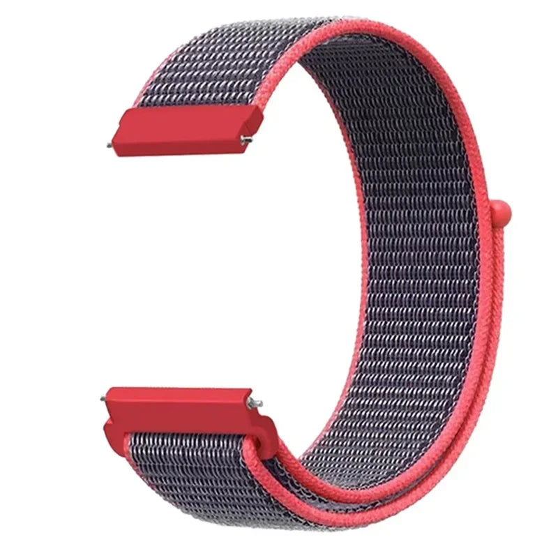 COROS Adjustable Nylon Loop Watch Band in Colors & Camo - Gray Bright Pink
