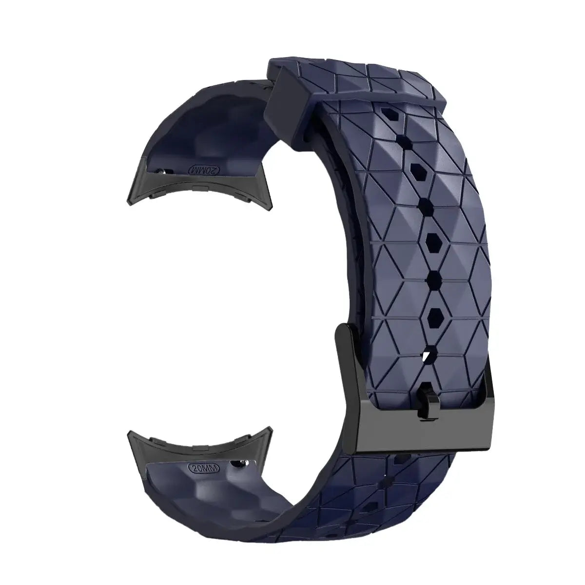 Geometric Silicone Google Pixel Watch Band in Midnight Blue