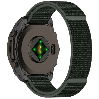 Garmin Nylon Loop Strap on smartwatch, breathable and durable replacement band for active lifestyles.