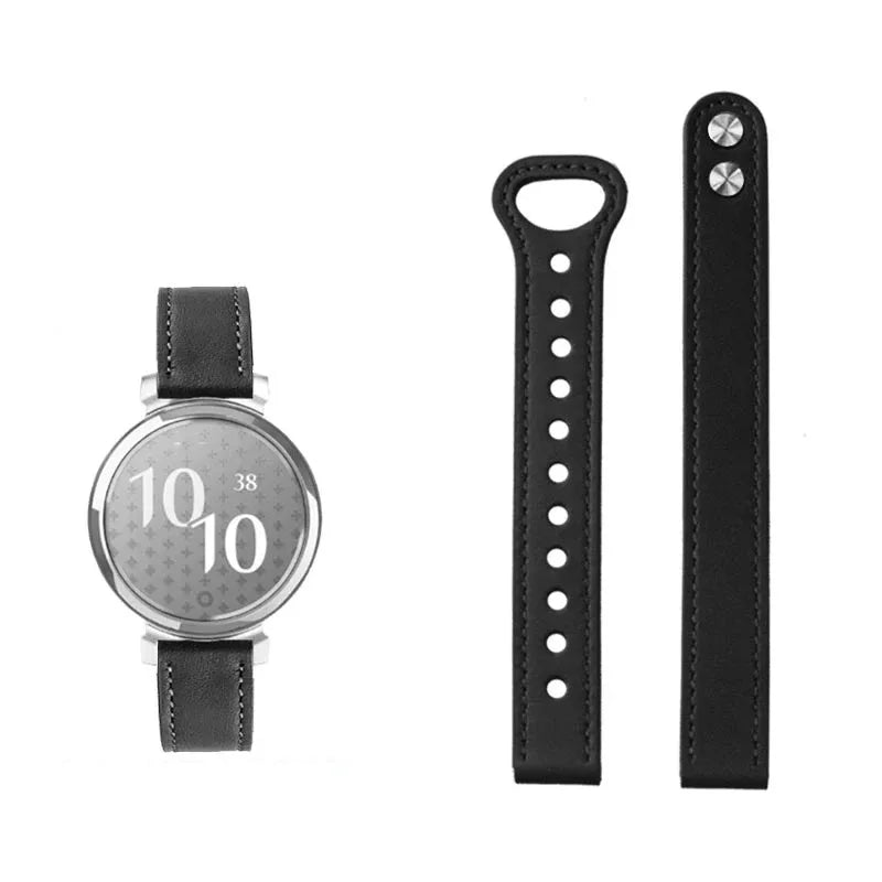 Garmin Lily 2 Slim Leather Band in Black