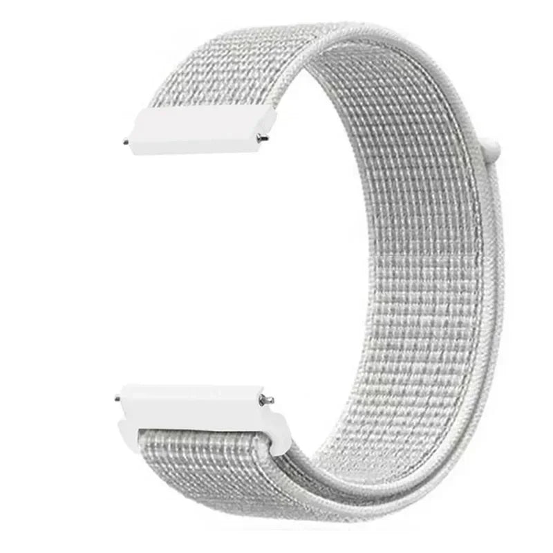 Polar Woven Nylon Hook-and-Loop Band – White / Silver Mix