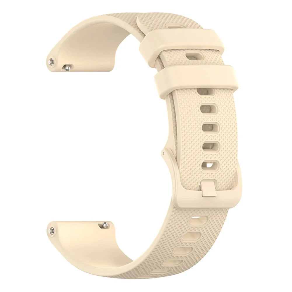 Polar Textured Silicone Band with Color and Buckle Options — Cream / Matching Buckle