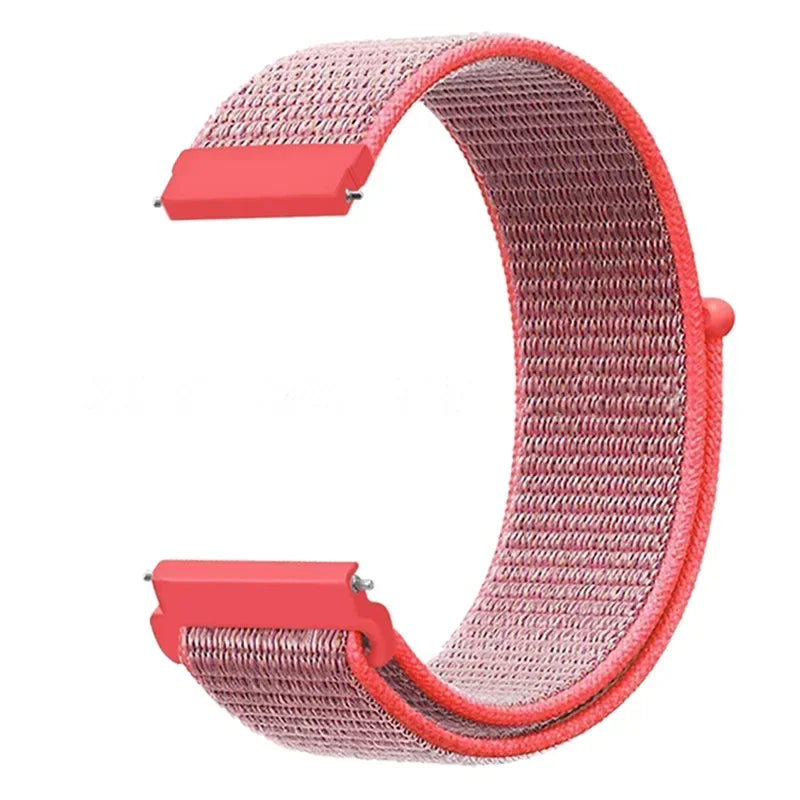 Polar Adjustable Nylon Sport Loop Band – Pink / Coral Edge