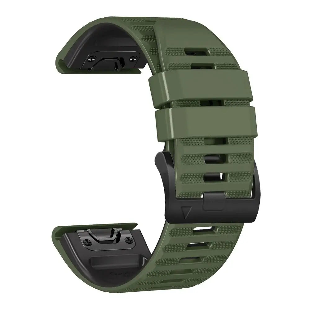 Garmin QuickFit Silicone Band - Camo and Two-Tone in Army Green / Black