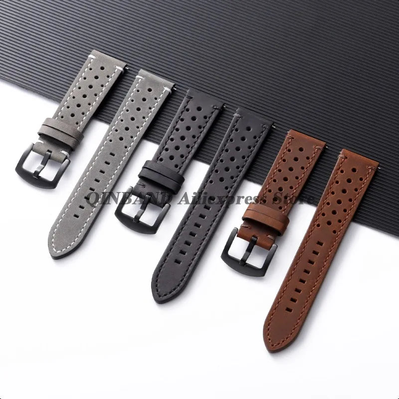 Leather strap perforation and buckle choices for COROS – BandsCo Straps