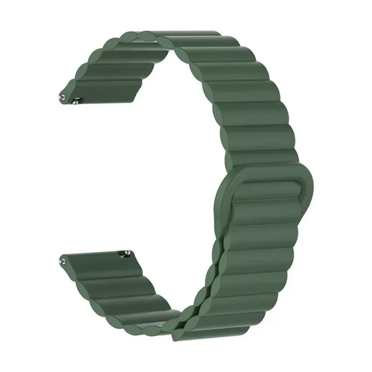 COROS Ribbed Magnetic Silicone Loop Watch Band - Army Green