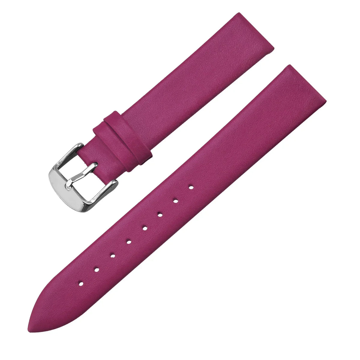 OnePlus Smartwatch Leather Band, Calf Leather Strap with Pin Buckle in vibrant purple color.