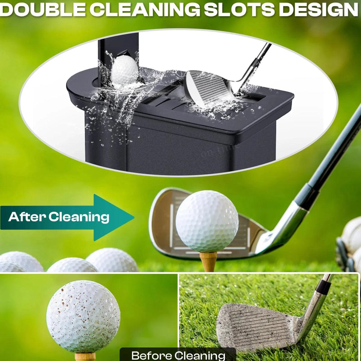 Golf Cart Club & Ball Washer with Mounting Bracket