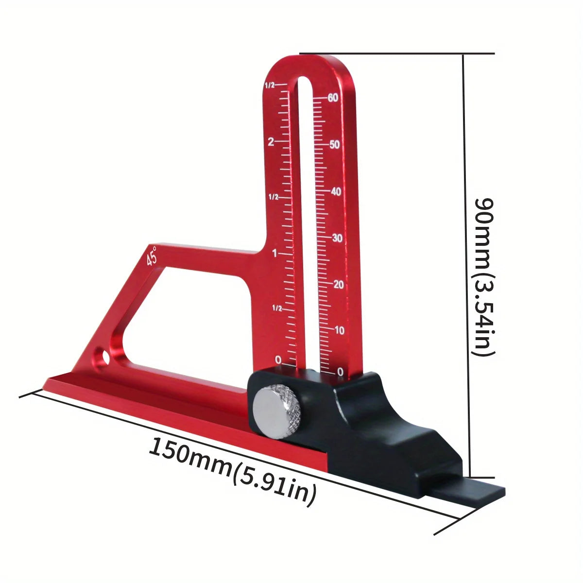 Table Saw & Router Height Setting Gauge, 0–60mm