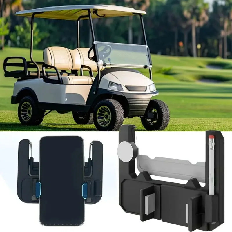 Golf Cart Steering Wheel Phone & Scorecard Holder
