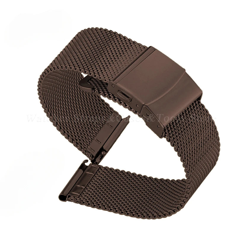 Thin Milanese Mesh Band in Brown