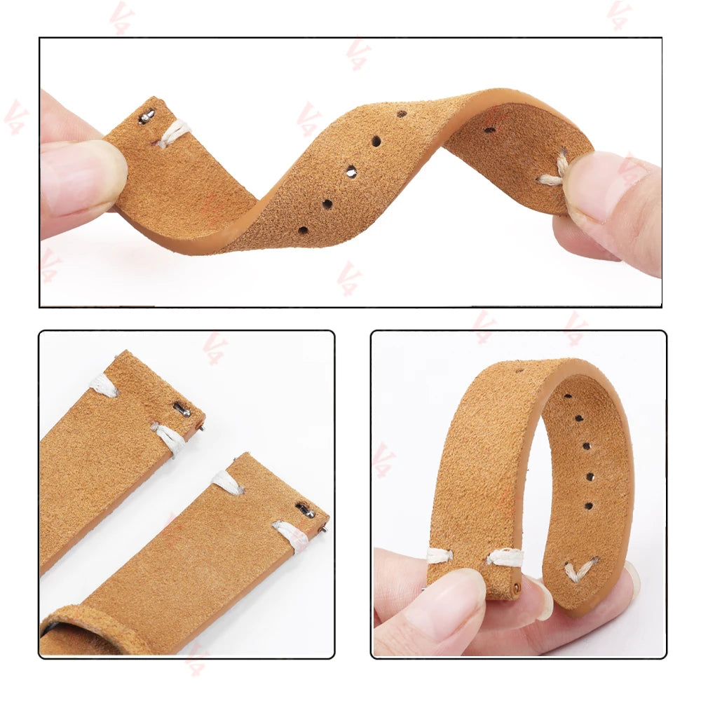 Garmin Suede Butterfly Clasp Band — soft suede close-up