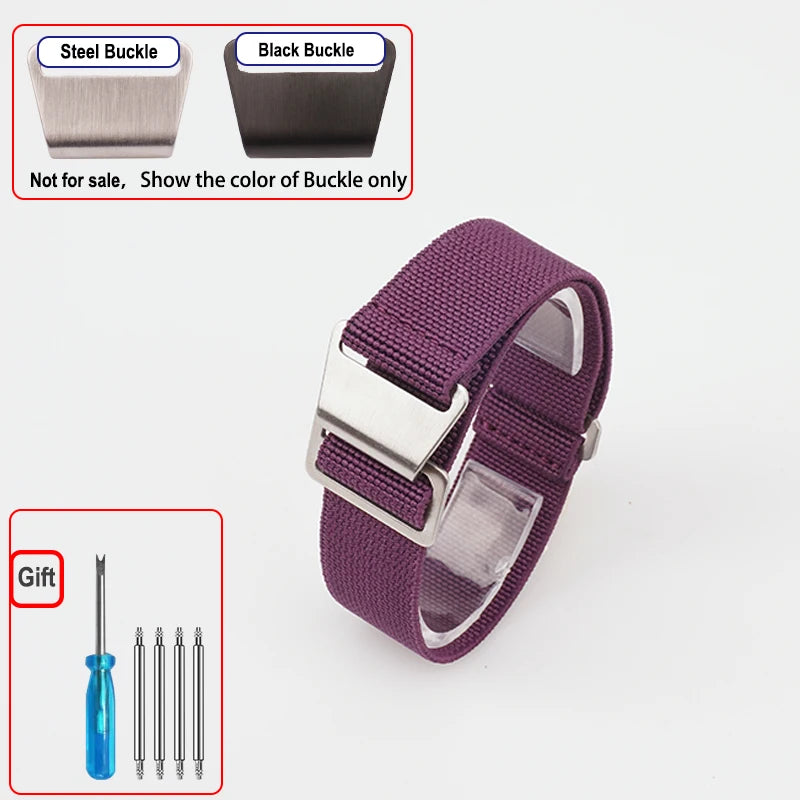 COROS Elastic Nylon Parachute Watch Band - Purple