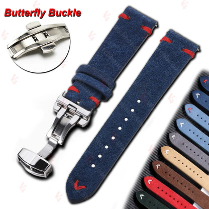 Garmin Suede Butterfly Clasp Band with butterfly clasp