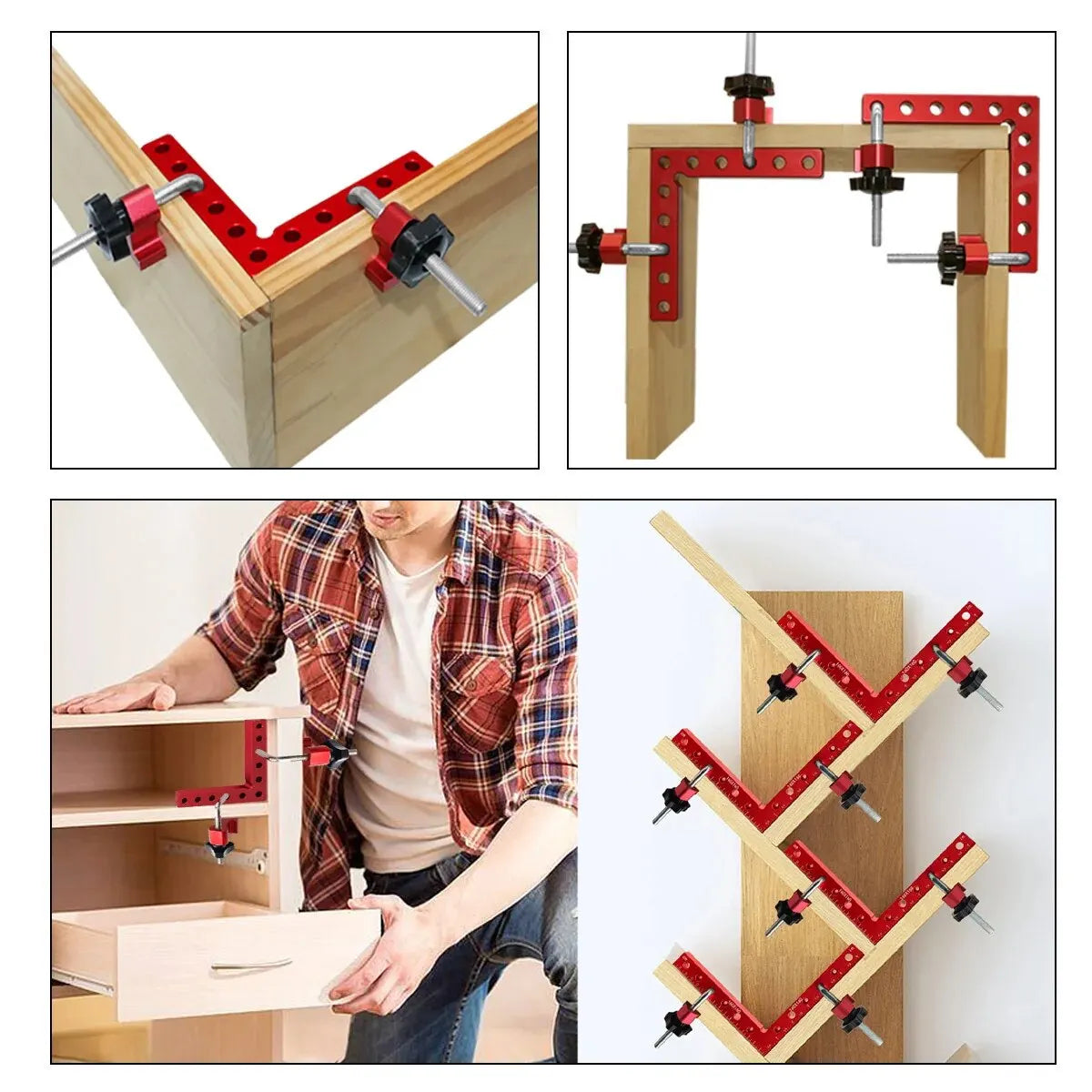 90° Clamping Square with 2 Clamps, 5.5 in.