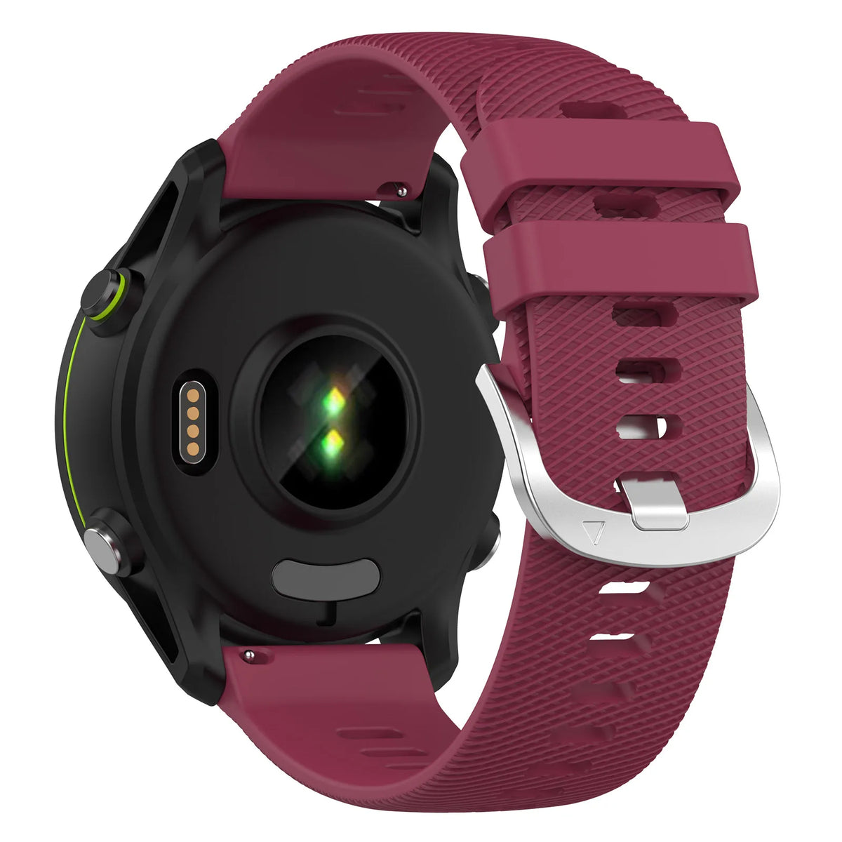 Polar Textured Silicone Buckle Band — Wine Red