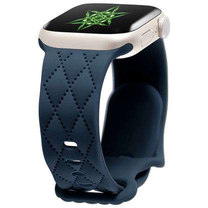 Apple Watch Silicone Strap in navy, soft and waterproof, designed for comfort and style.