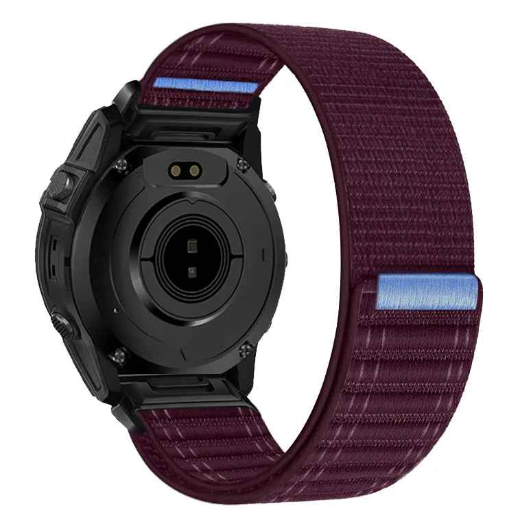 Wine Red Garmin QuickFit 20/22/26mm Lightweight Nylon Loop Band