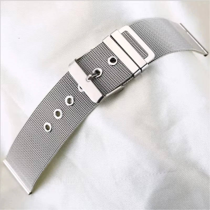 Milanese Mesh Buckle Band — buckle close-up