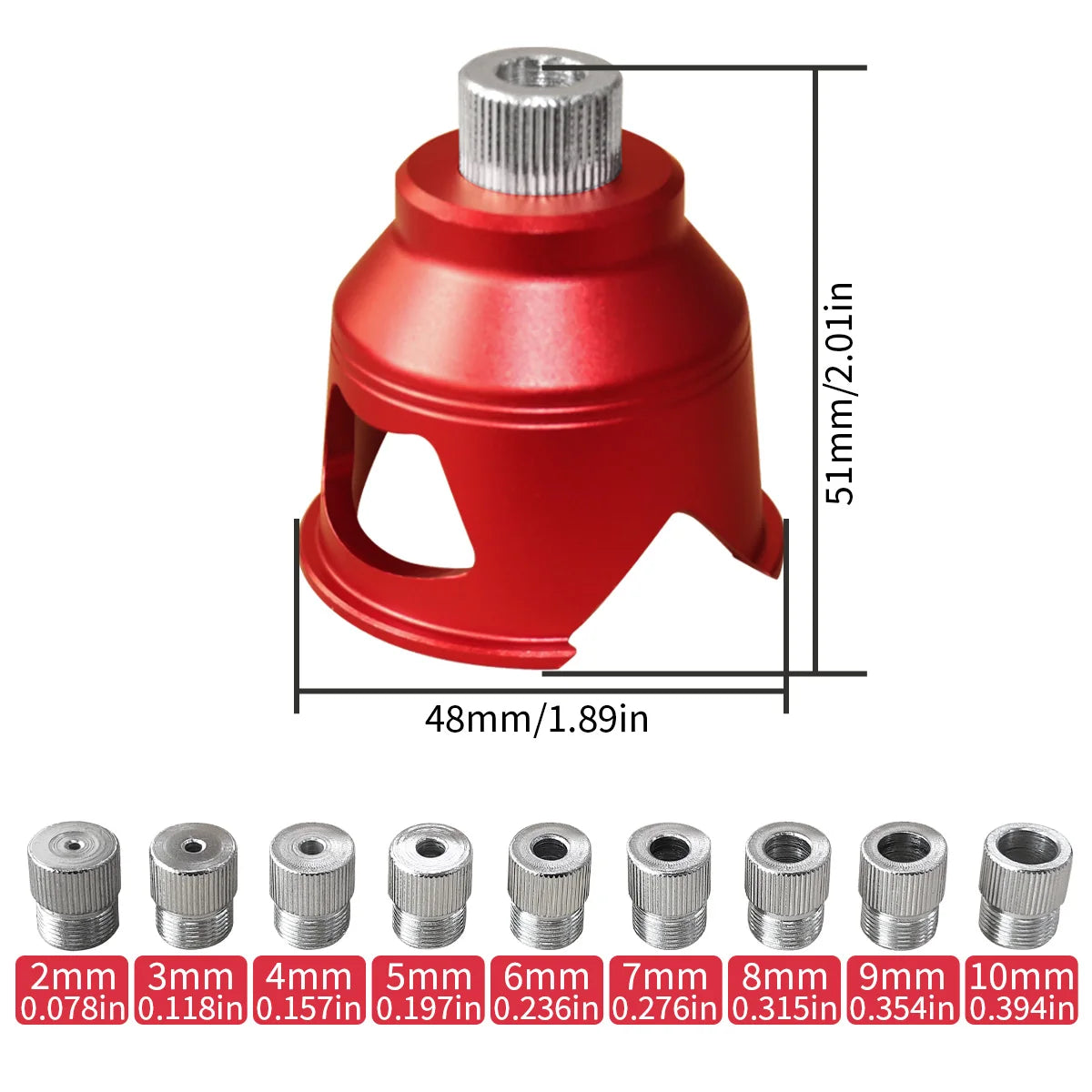 Handheld Vertical Drill Guide with Drill Bushings
