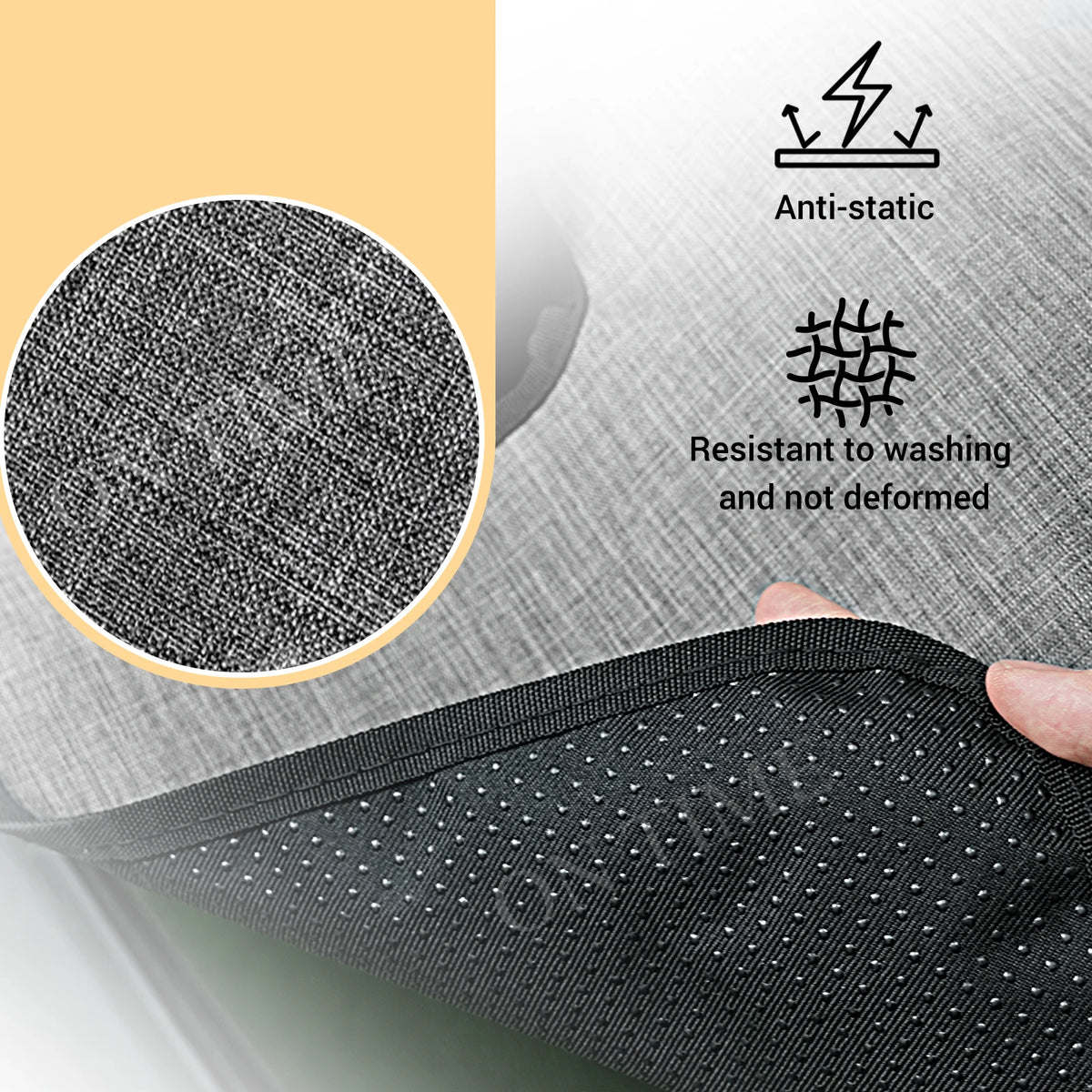 Golf Cart Seat Blanket Cover, Soft Cationic Fabric, Dark Grey