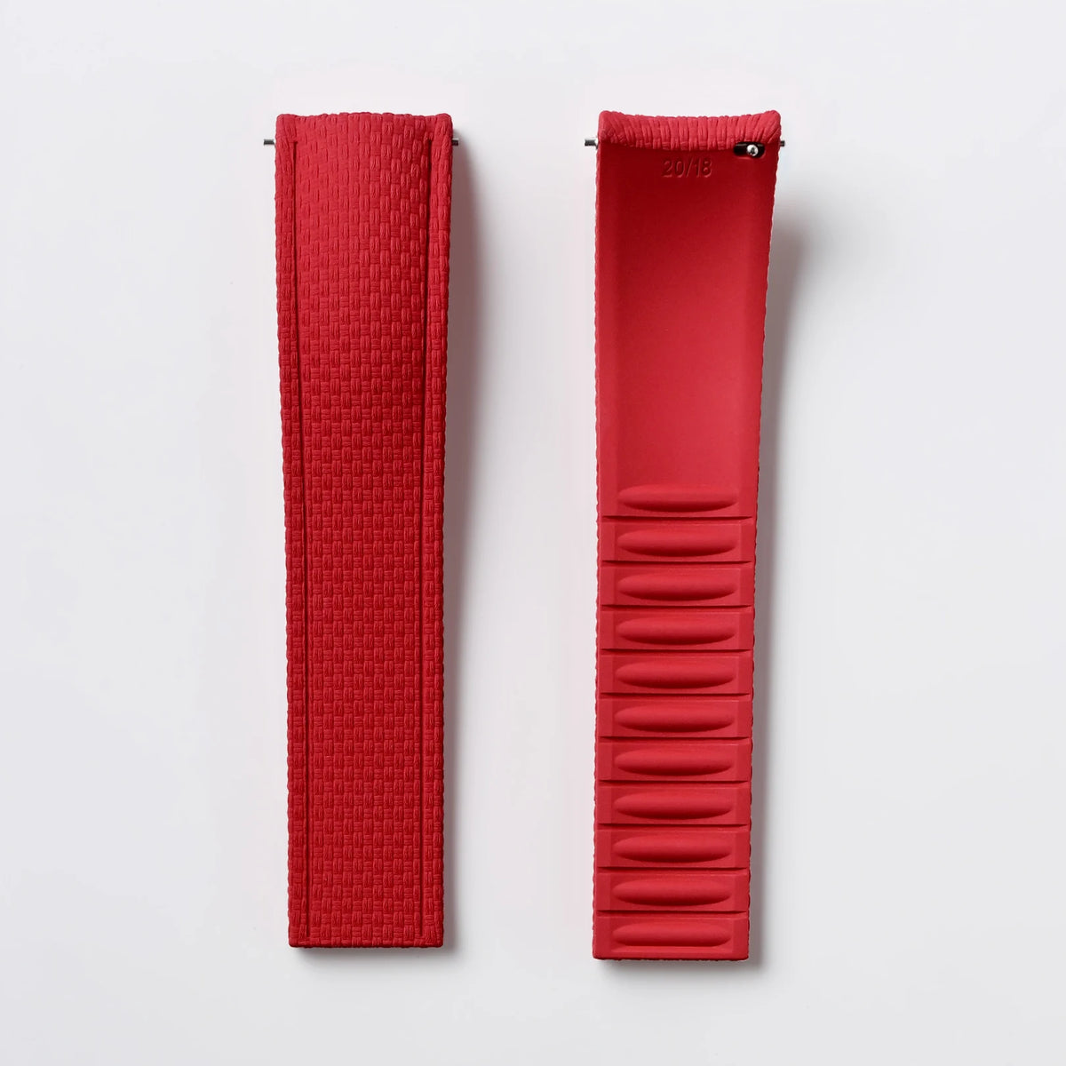 Garmin Curved-End FKM Rubber Band in Red, strap only