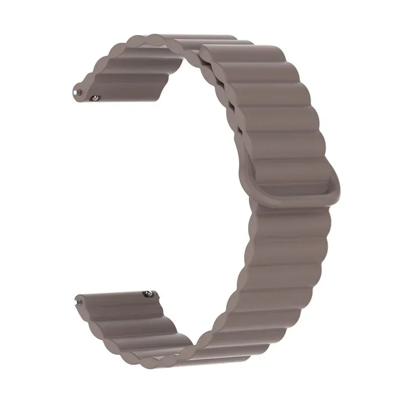 COROS Ribbed Magnetic Silicone Loop Watch Band - Chocolate