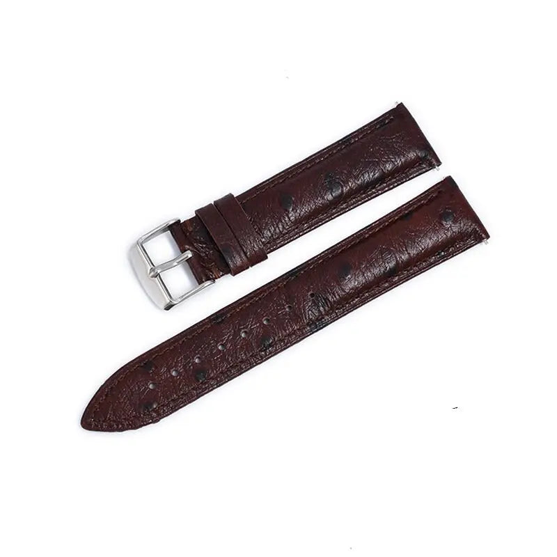 Garmin Ostrich-Pattern Leather Band in Dark Brown