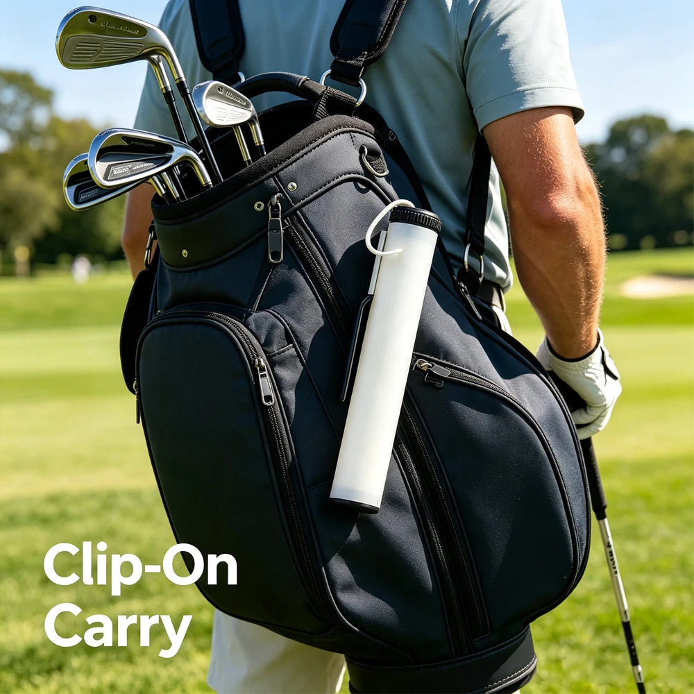 Clip-On Golf Sand Bottle with Leak-Proof Lid, 12.8 in