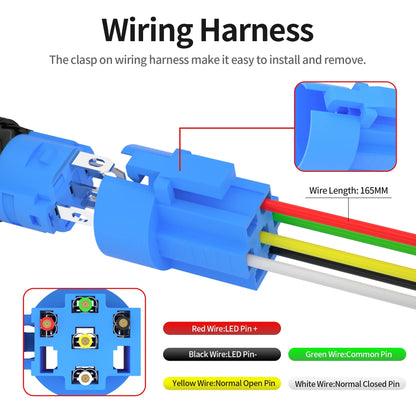 12V Horn Button with LED, Waterproof, Push to Honk