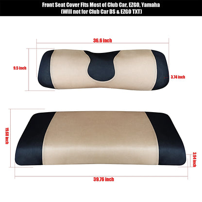 Golf Cart Seat Cover Set for Club Car, EZGO & Yamaha, Breathable Mesh