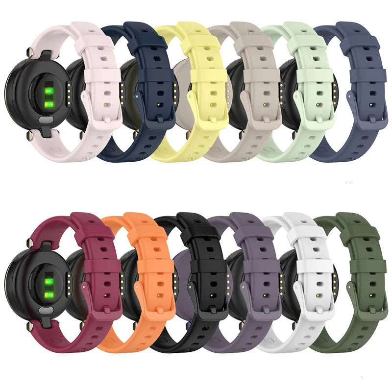 Garmin Lily (2021) Silicone Band in several colors on watches