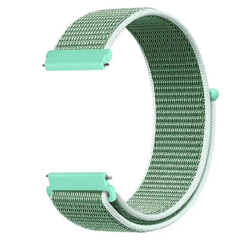 COROS Adjustable Nylon Loop Watch Band in Colors & Camo - Green / Aqua