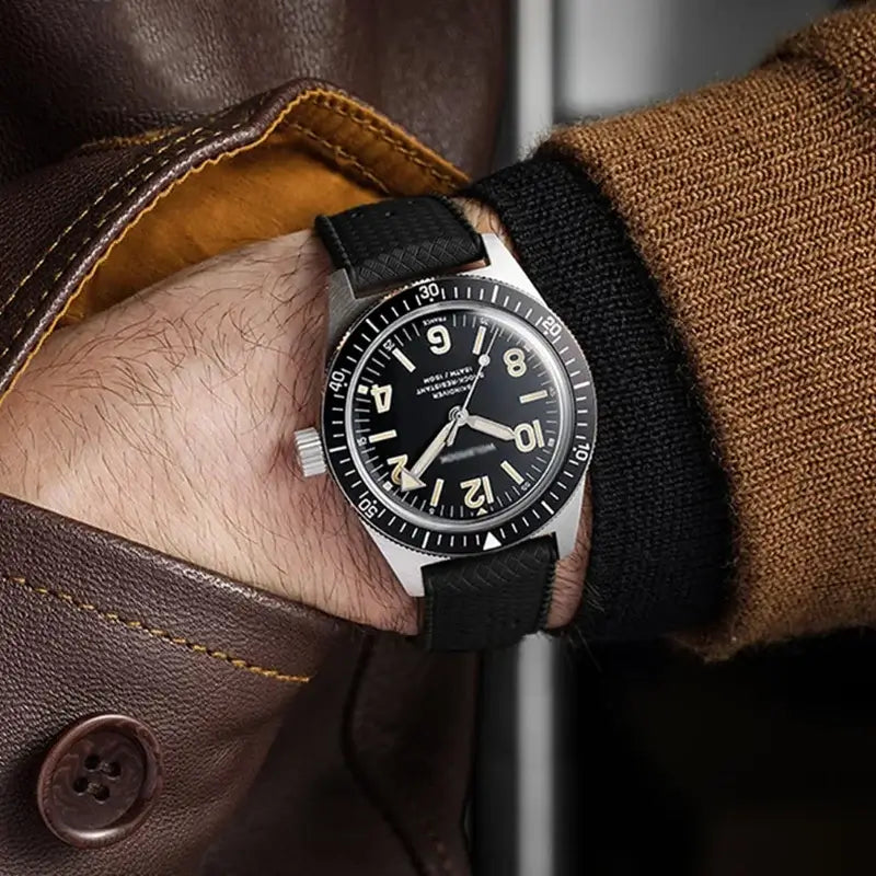 Black strap worn on wrist — BandsCo Straps