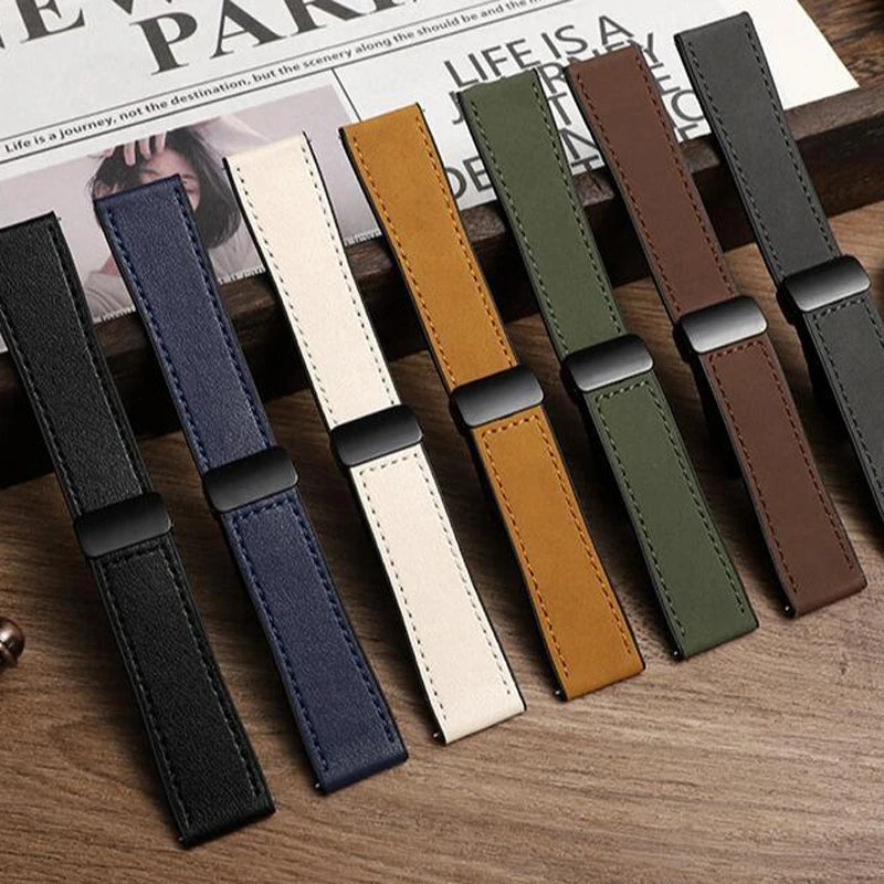Leather and Silicone Magnetic Band in all six colors