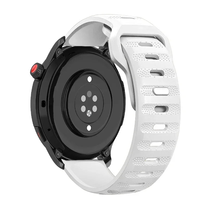 Textured Pin-and-Tuck Silicone Band for Polar – White