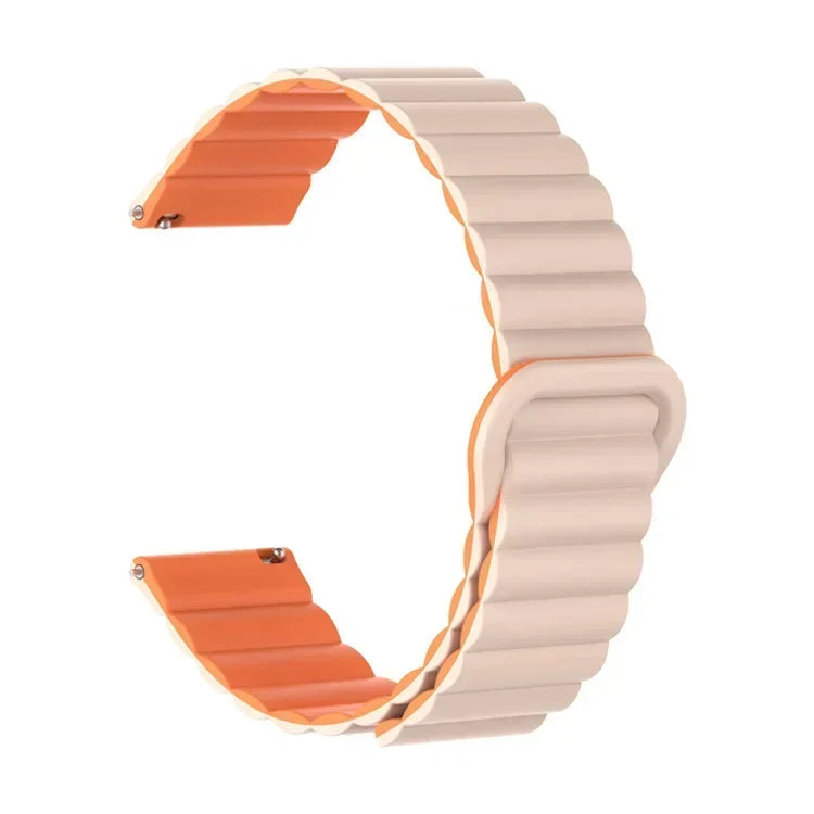 COROS Ribbed Magnetic Silicone Loop Watch Band - Pink / Orange