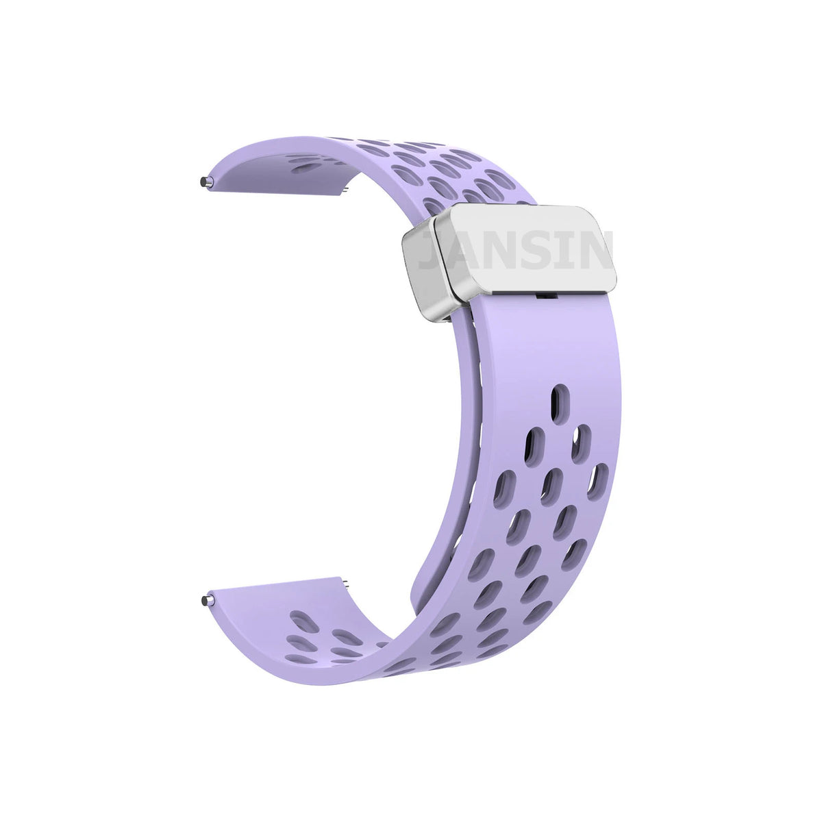 COROS Perforated Silicone Band with Magnetic Clasp – Lavender / Silver Clasp