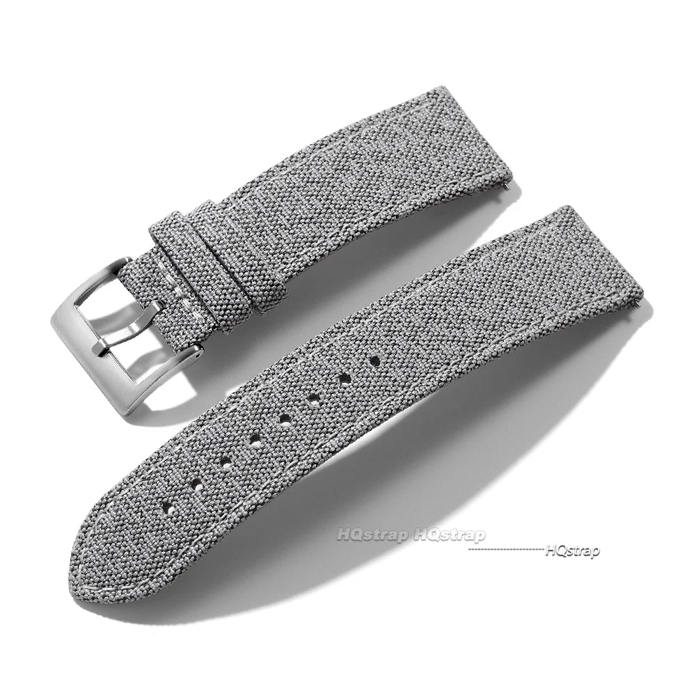COROS Sailcloth-Style Nylon Band with Leather Lining – Gray