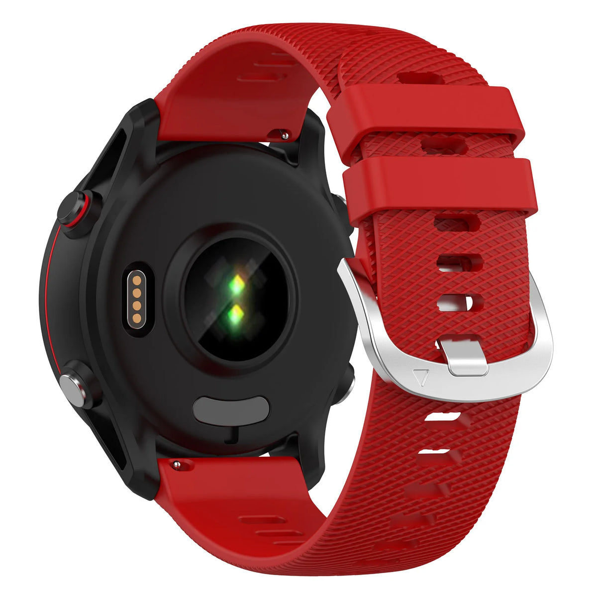 Polar Textured Silicone Buckle Band — Red
