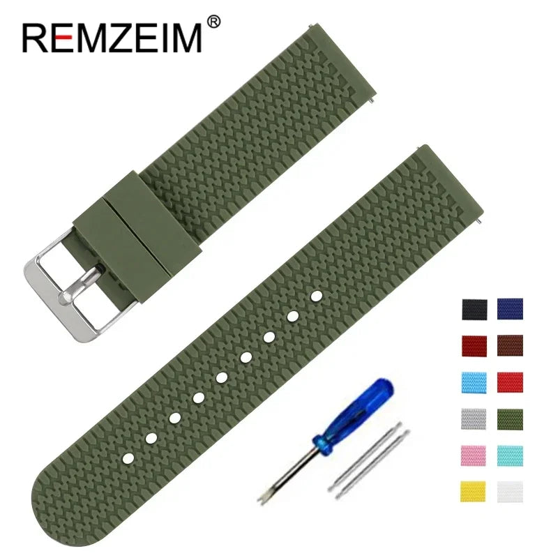 Garmin Textured Silicone Sport Band in Army Green