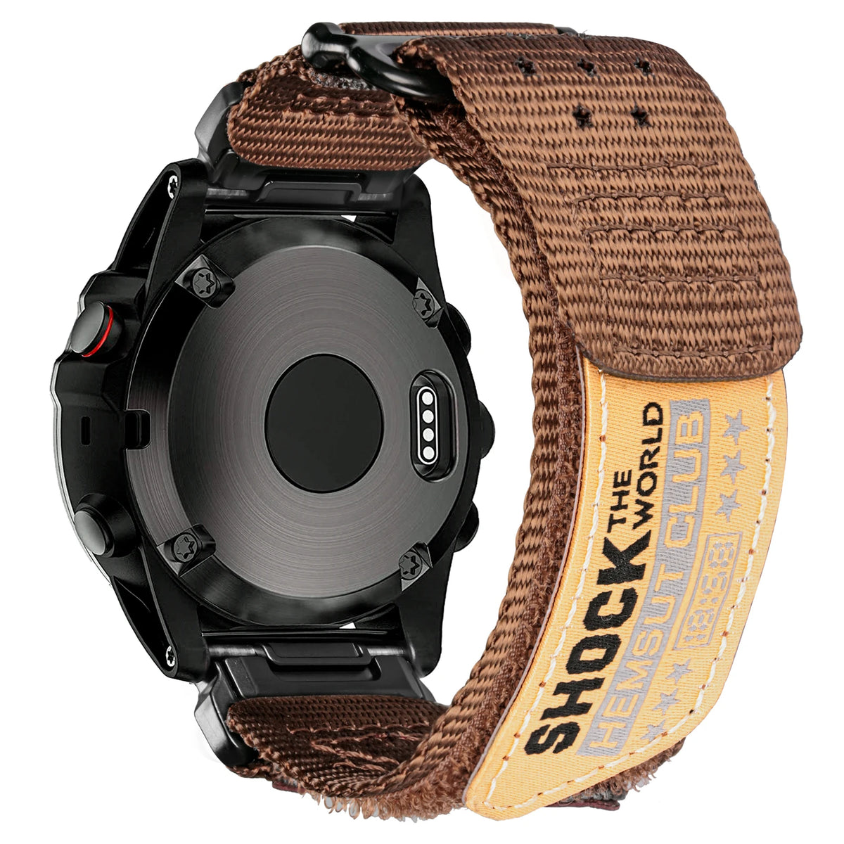 Garmin 26mm Nylon Band with Graphic Patch in Brown / Beige