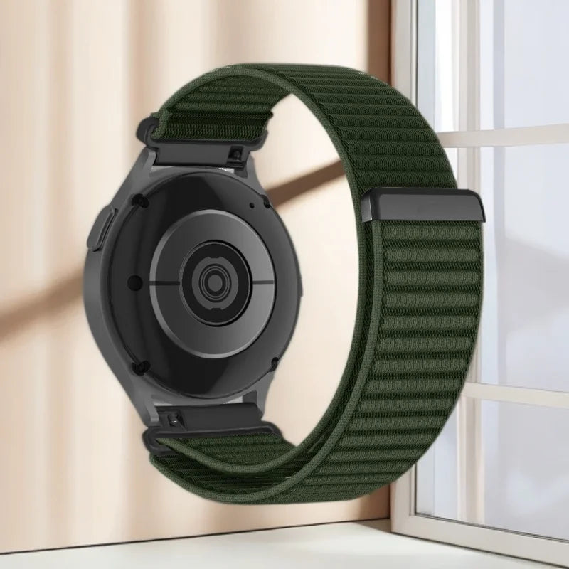 Ribbed Nylon Sport Loop Band for Motorola Moto — Dark Green