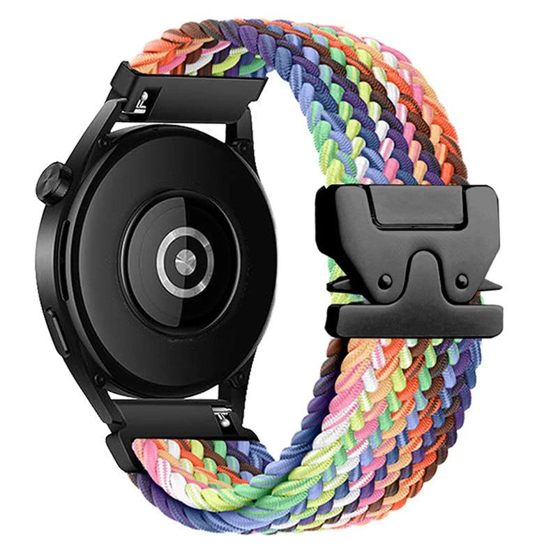 COROS Braided Nylon Watch Band with Parachute Clasp - Pastel Rainbow