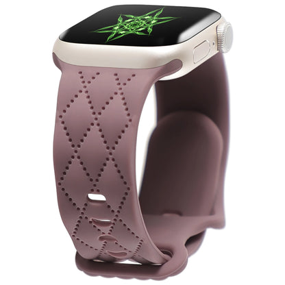 Apple Watch Silicone Strap in pink color, soft, flexible, and waterproof for stylish comfort and secure fit.